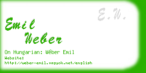 emil weber business card