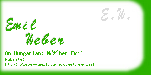 emil weber business card